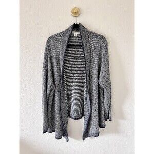 Coldwater Creek Open Front Cardigan Sweater  | Navy Blue and White | Size 2X